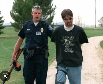 Larry Petty being arrested